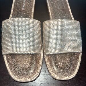 Gianni Bini Gold Rhinestone Sandals